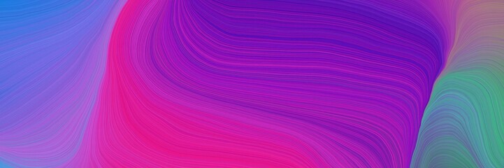 Aufkleber - colorful vibrant creative waves graphic with contemporary waves illustration with dark orchid, cadet blue and medium violet red color
