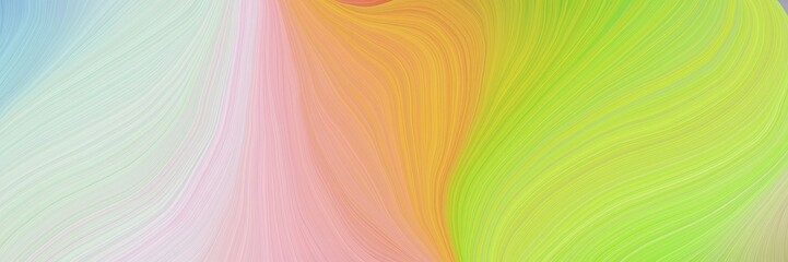 Aufkleber - colorful vibrant background graphic with elegant curvy swirl waves background illustration with dark khaki, light gray and burly wood color