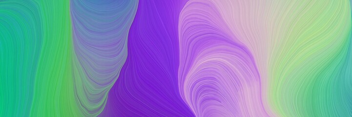 Aufkleber - colorful vibrant abstract art waves graphic with curvy background design with pastel purple, blue violet and light pastel purple color