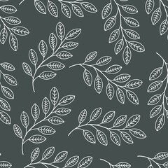 Poster - Seamless pattern with leaves. Can be used on clothes, wallpaper,paper, object, tile. Vector illustration