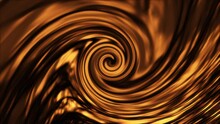 Liquid Gold Whirlpool Vortex Background. Golden Liquid Forming A Natural Whirlpool. Computer Generated Gradient Solids. Perfect To Use With Music, Backgrounds, Transition And Titles.