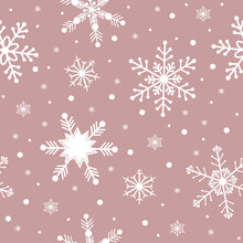 Seamless Pattern Of Snowflakes  Vector Illustration