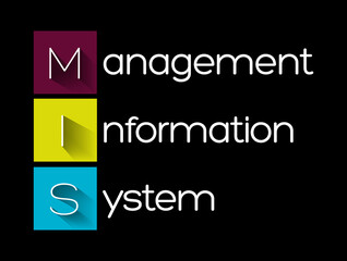Poster - MIS - Management Information System acronym, business concept background