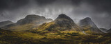 Fototapeta Fototapety góry  - The Three Sisters Mountains, Glencoe in the Scottish highlands. Famous three peaks of Glencoe. 