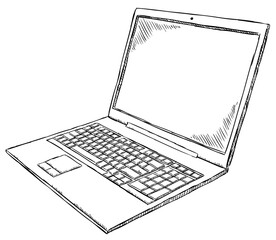 Poster - Sketch style illustration of notebook