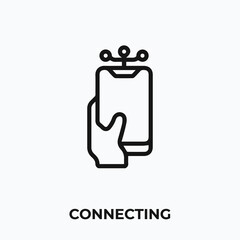 Poster - connecting icon vector. connecting sign symbol