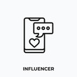 influencer icon vector. influencer sign symbol