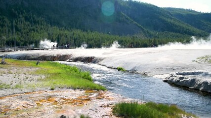 Poster - Hot river in Yellowstone National park, USA