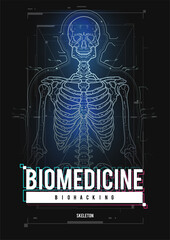 Poster - sci infographic. virtual graphic touch hud display with illustration. hud, gui, ui, dashboard elemen