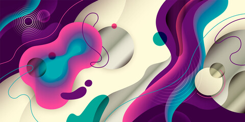 Poster - artistic wallpaper design with abstract shapes. vector illustration.