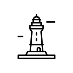 Poster - Navigational, lighthouse icon. Simple line, outline vector elements of pharos icons for ui and ux, website or mobile application