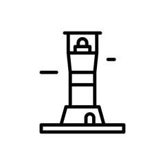Poster - Navigational, lighthouse icon. Simple line, outline vector elements of pharos icons for ui and ux, website or mobile application