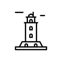 Poster - Navigational, lighthouse icon. Simple line, outline vector elements of pharos icons for ui and ux, website or mobile application