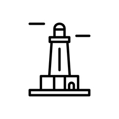 Poster - Navigational, lighthouse icon. Simple line, outline vector elements of pharos icons for ui and ux, website or mobile application