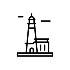 Poster - Navigational, lighthouse icon. Simple line, outline vector elements of pharos icons for ui and ux, website or mobile application