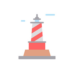 Wall Mural - Navigational, lighthouse icon. Simple color vector elements of pharos icons for ui and ux, website or mobile application