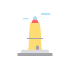 Poster - Russian, lighthouse icon. Simple color vector elements of pharos icons for ui and ux, website or mobile application