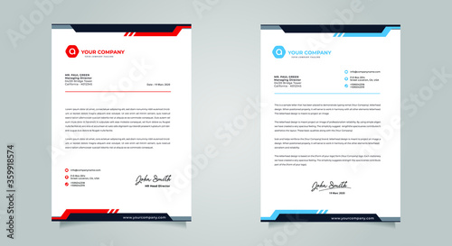 Cuadros en Lienzo Abstract Letterhead Design Modern Business Letterhead Design Template