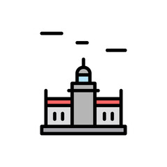 Poster - Monument, lighthouse icon. Simple color with outline vector elements of pharos icons for ui and ux, website or mobile application