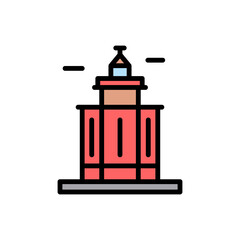 Poster - Norwegian, lighthouse icon. Simple color with outline vector elements of pharos icons for ui and ux, website or mobile application