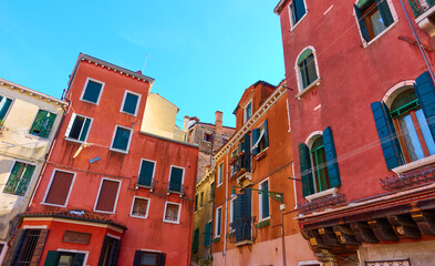 Sticker - Old houses in Venice