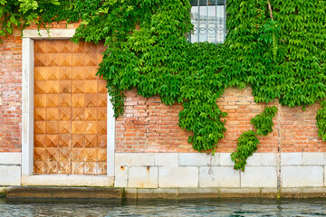 Wall Mural - Old house by canal in Venice