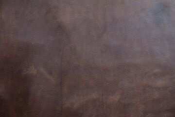 Wall Mural - Abstract genuine dark brown leather background