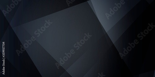 Fotomural Dark black triangle abstract polygonal presentation background