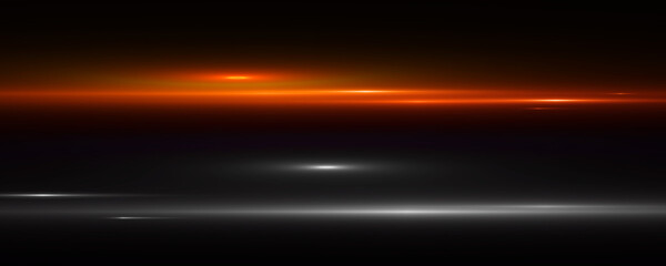Wall Mural - Lens flare light on black background