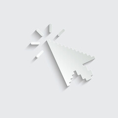 Fototapete - paper click icon. cursor symbol icon. mouse click symbol