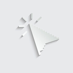 Fototapete - paper click icon. cursor symbol icon. mouse click symbol
