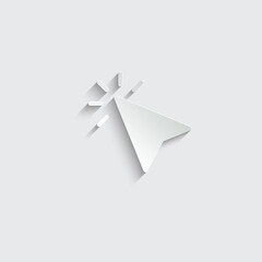 Fototapete - paper click icon. cursor symbol icon. mouse click symbol