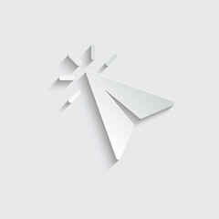 Fototapete - paper click icon. cursor symbol icon. mouse click symbol