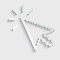 Fototapete - paper click icon. cursor symbol icon. mouse click symbol