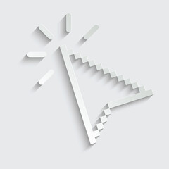 Fototapete - paper click icon. cursor symbol icon. mouse click symbol