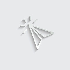 Fototapete - paper click icon. cursor symbol icon. mouse click symbol