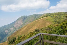 Beautiful Mountain And Good View At Kew Mae Pan Nature Trail In Doi Inthanon National Park - Chiang Mai, Thailand