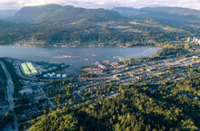 Aerial View Of Port Moody, In Vancouver British Columbia Canada