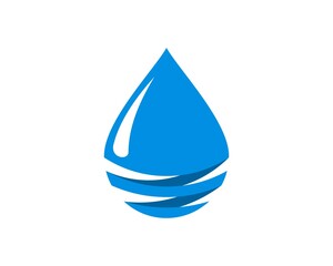 Poster - Water drop with stripes style