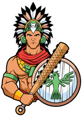 Aztec Warrior Mascot