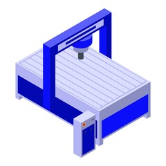 Poster - Milling machine icon. Isometric of milling machine vector icon for web design isolated on white background