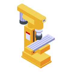 Poster - Milling machine tool icon. Isometric of milling machine tool vector icon for web design isolated on white background