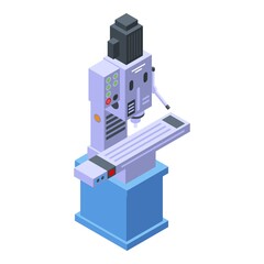 Poster - Industrial milling machine icon. Isometric of industrial milling machine vector icon for web design isolated on white background