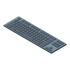 Poster - Digital keyboard icon. Isometric of digital keyboard vector icon for web design isolated on white background