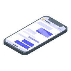 Poster - Office manager smartphone icon. Isometric of office manager smartphone vector icon for web design isolated on white background