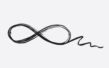 infinity sign hand drawn illustration