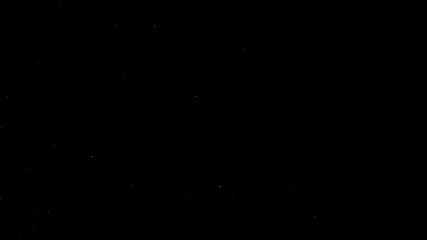 Wall Mural - Natural Organic Dust Particles Floating On Black Background. Dynamic Dust Particles Randomly Float In Space. Shimmering Glittering Dust Particles With Bokeh.