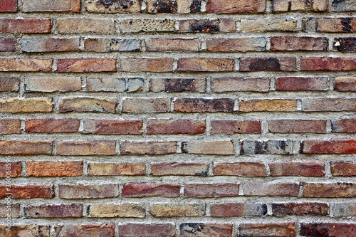 the old red brick wall Canvas Print