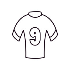 Soccer tshirt line style icon vector design