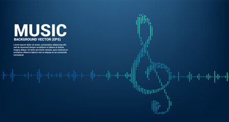 Poster - Sol key note icon Sound wave Music Equalizer background. background for event concert and music festival